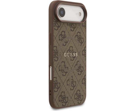 Guess PU Leather 4G Colored Ring MagSafe Case Aizsargapvalks priekš iPhone Air / brūns Neoriģinālie Maciņi