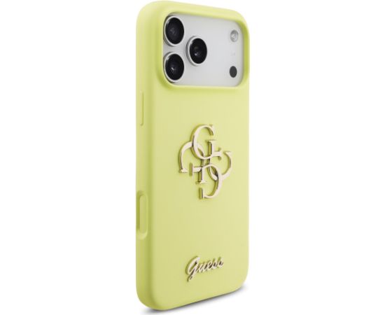 Guess Liquid Silicone 4G Metal Logo Case Защитный чехол для iPhone 17 Pro Max / жёлтый Чехлы - альтернативные