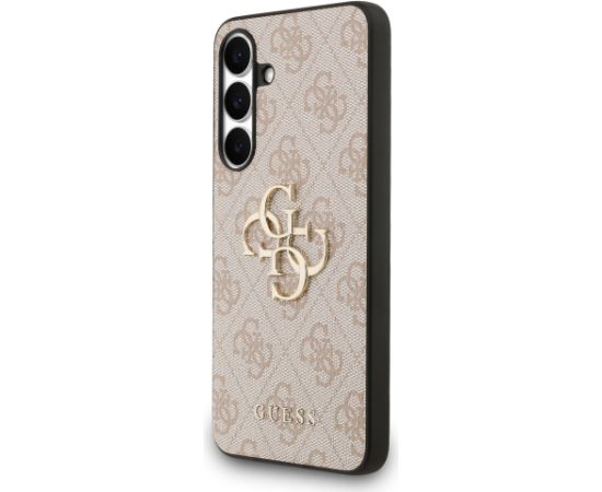 Guess PU 4G Metal Logo Case Aizsargapvalks priekš Samsung Galaxy S25 FE / rozā Neoriģinālie Maciņi