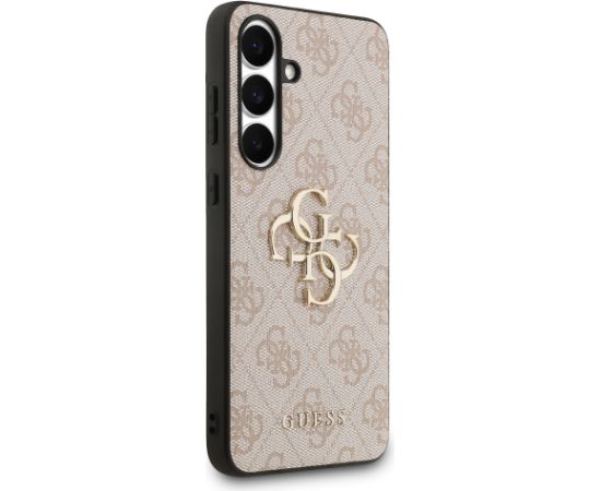 Guess PU 4G Metal Logo Case Aizsargapvalks priekš Samsung Galaxy S25 FE / rozā Neoriģinālie Maciņi