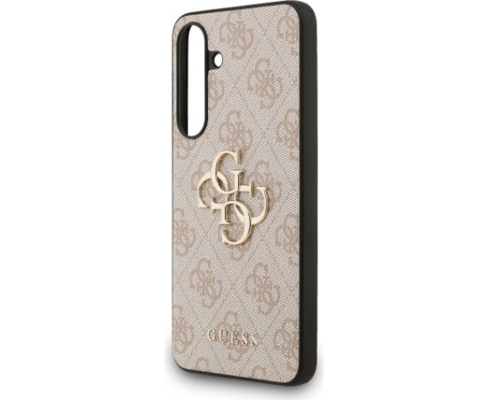 Guess PU 4G Metal Logo Case Aizsargapvalks priekš Samsung Galaxy S25 FE / rozā Neoriģinālie Maciņi