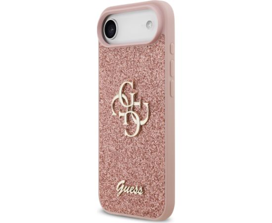 Guess PU Fixed Glitter 4G Metal Logo Case Защитный чехол для iPhone Air / розовый Чехлы - альтернативные