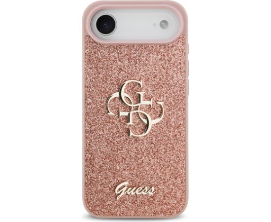 Guess PU Fixed Glitter 4G Metal Logo Case Защитный чехол для iPhone Air / розовый Чехлы - альтернативные