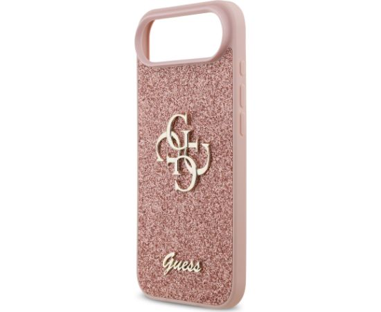 Guess PU Fixed Glitter 4G Metal Logo Case Защитный чехол для iPhone Air / розовый Чехлы - альтернативные