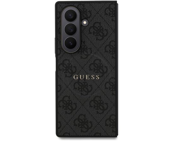 Guess PU Leather 4G Colored Ring Magnetic Case Aizsargapvalks priekš Samsung Galaxy Z Fold 7 / melns Neoriģinālie Maciņi