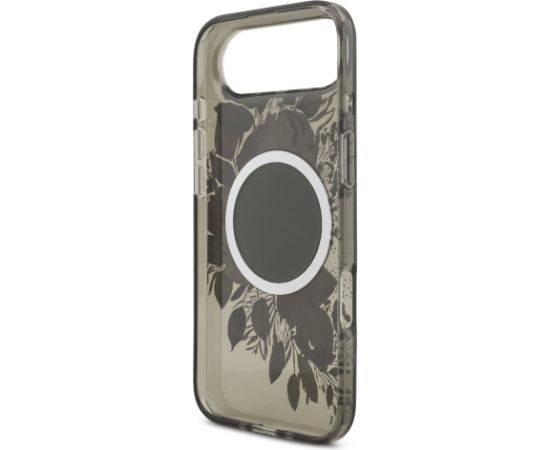 Guess IML Flowers Strap MagSafe Case Aizsargapvalks priekš iPhone Air / melns Neoriģinālie Maciņi