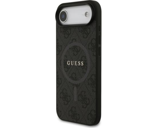 Guess PU Leather 4G Colored Ring MagSafe Case Aizsargapvalks priekš iPhone Air / melns Neoriģinālie Maciņi