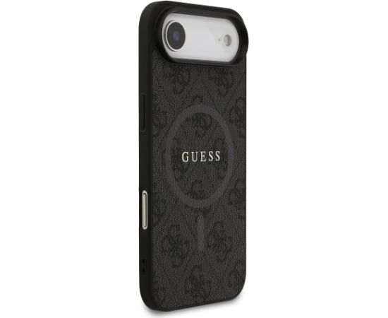 Guess PU Leather 4G Colored Ring MagSafe Case Aizsargapvalks priekš iPhone Air / melns Neoriģinālie Maciņi