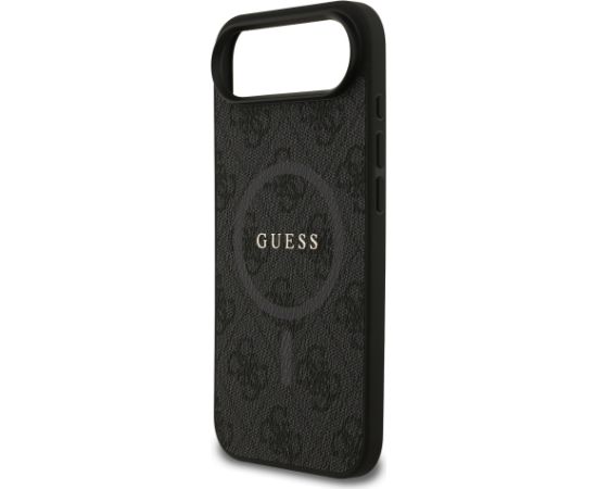 Guess PU Leather 4G Colored Ring MagSafe Case Aizsargapvalks priekš iPhone Air / melns Neoriģinālie Maciņi