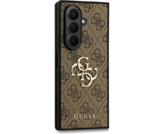 Guess PU 4G Metal Logo Case Aizsargapvalks priekš Samsung Galaxy Z Fold 7 / brūns Neoriģinālie Maciņi
