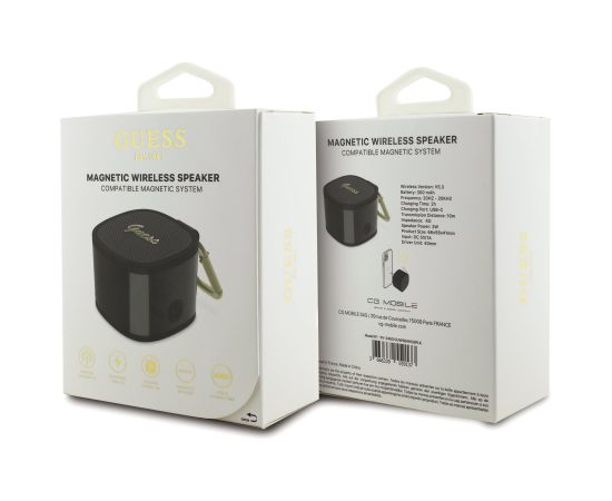 Guess MagSafe Bluetooth Speaker / melns Bezvadu skaļruņi