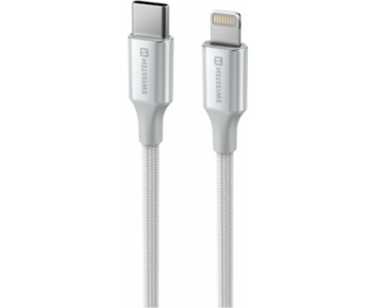Swissten Textile II USB-C - Lightning Datu un Uzlādes Vads 1.5m Data USB kabeļi