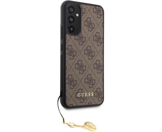 Guess 4G Charm Case Aizsargapvalks priekš Samsung Galaxy A34 5G / brūns Neoriģinālie Maciņi