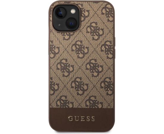 Guess PU 4G Stripe Case Защитный чехол для iPhone 14 / коричневый Чехлы - альтернативные