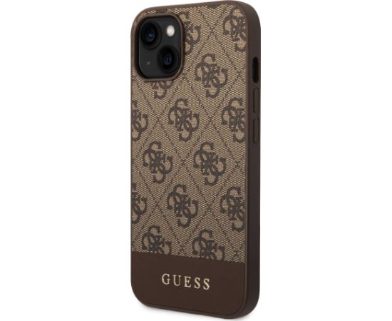 Guess PU 4G Stripe Case Защитный чехол для iPhone 14 / коричневый Чехлы - альтернативные