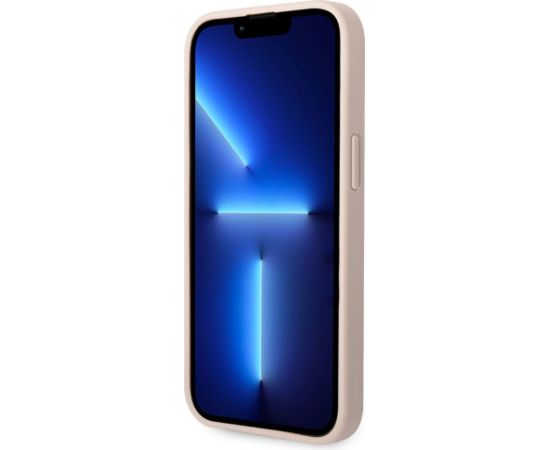 Guess PU 4G Metal Logo Case Aizsargapvalks priekš iPhone 14 / rozā Neoriģinālie Maciņi