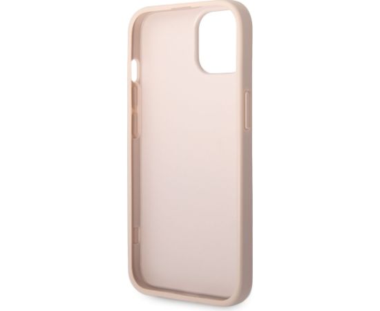 Guess PU 4G Metal Logo Case Aizsargapvalks priekš iPhone 14 / rozā Neoriģinālie Maciņi