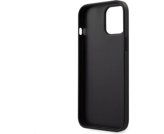 Guess PU 4G Triangle Case Aizsargapvalks priekš iPhone 12 Pro Max 6.7 / pelēks Neoriģinālie Maciņi