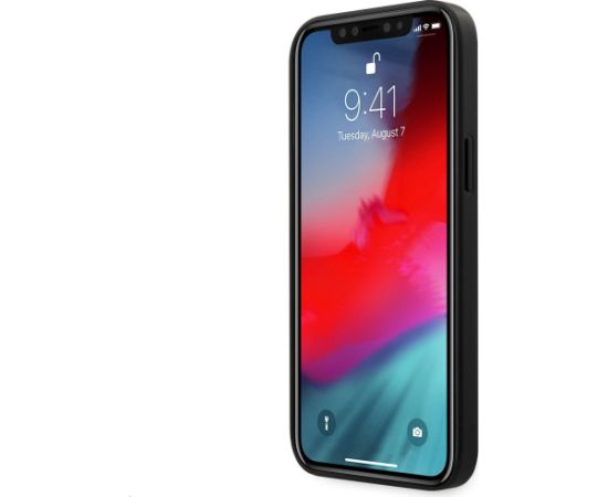 Guess PU 4G Triangle Case Aizsargapvalks priekš iPhone 12 Pro Max 6.7 / pelēks Neoriģinālie Maciņi