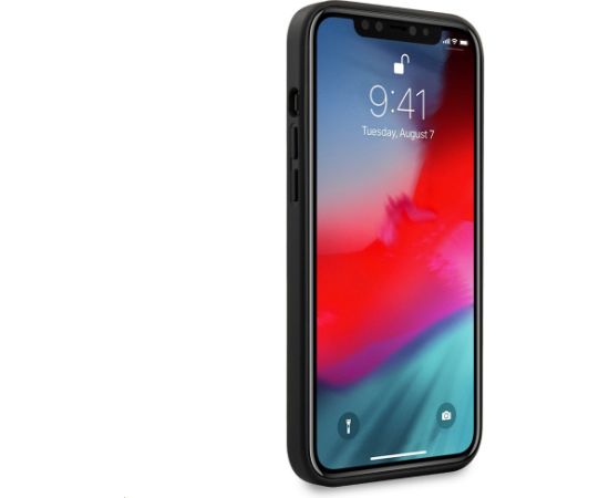 Guess PU 4G Triangle Case Aizsargapvalks priekš iPhone 12 Pro Max 6.7 / pelēks Neoriģinālie Maciņi