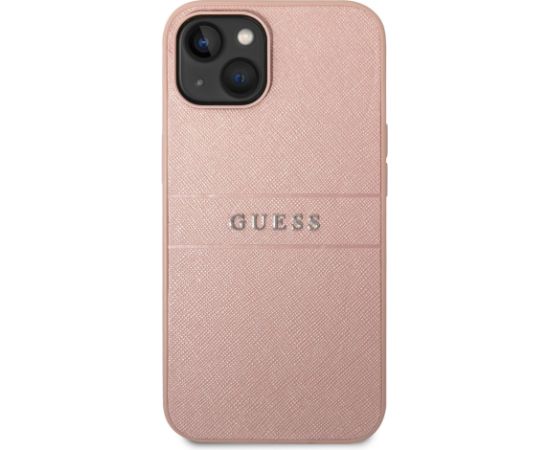Guess PU Leather Saffiano Case Защитный чехол для iPhone 14 Plus / розовый Чехлы - альтернативные