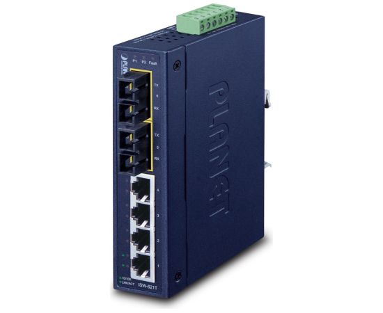 PLANET ISW-621T network switch Unmanaged L2 Fast Ethernet (10/100) Blue Коммутаторы (Switch)