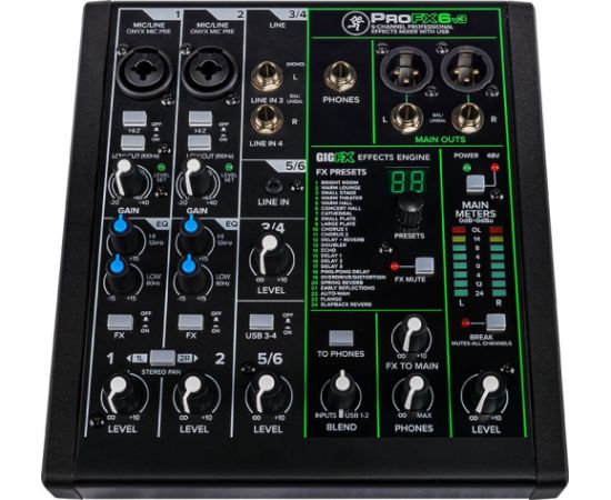 Mackie ProFX6v3 - Mikser analogowy z interfejsem USB DJ tehnika