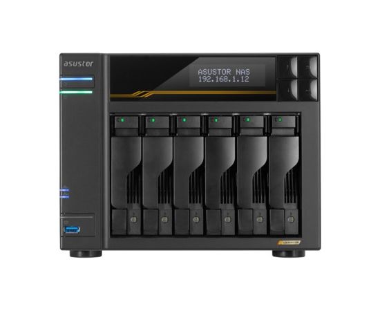 Asustor LOCKERSTOR 6 Gen3 (AS6806T) NAS Desktop AMD Ryzen V3C14 16 GB DDR5 ADM Black Serveru komponentes