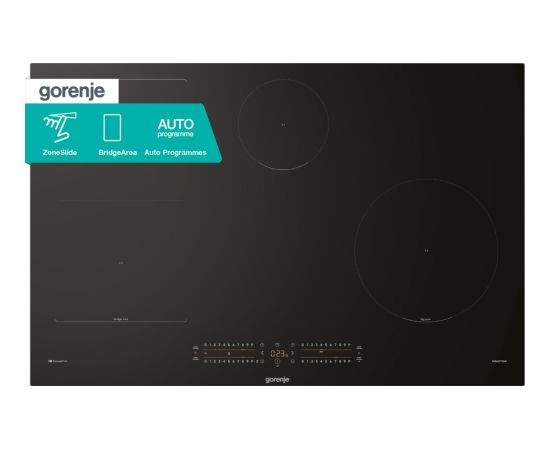 Gorenje GI8432BSCWF Black Built-in 60 cm Zone induction hob 4 zone(s) Jaunumi Sadz. tehnika