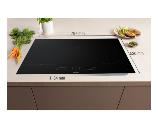 Gorenje GI8432BSCWF Black Built-in 60 cm Zone induction hob 4 zone(s) Jaunumi Sadz. tehnika