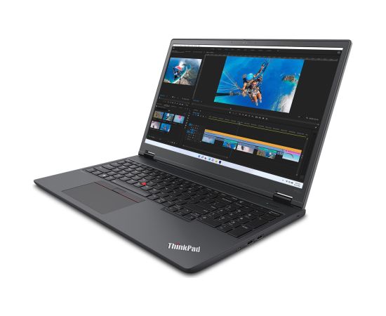 Lenovo ThinkPad P16v Gen 1 (AMD) AMD Ryzen™ 7 PRO 7840HS Laptop 40.6 cm (16") WUXGA 16 GB DDR5-SDRAM 512 GB SSD Wi-Fi 6E (802.11ax) Windows 11 Pro English Black Portatīvie datori