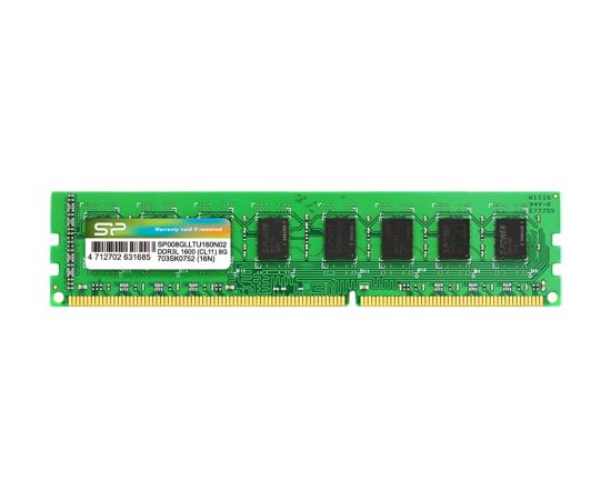 Silicon Power SP008GLLTU160N02 memory module 8 GB 1 x 8 GB DDR3L 1600 MHz Оперативная память (RAM)