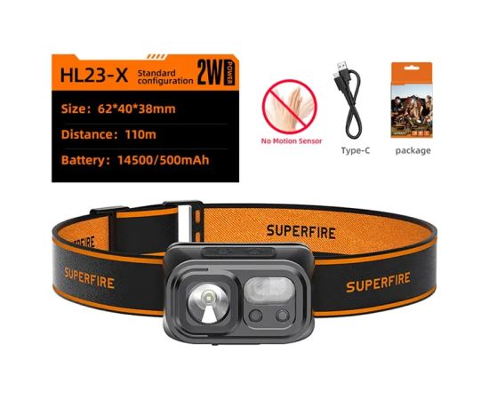 Headlamp HL23-X Superfire 116lm Lukturi 