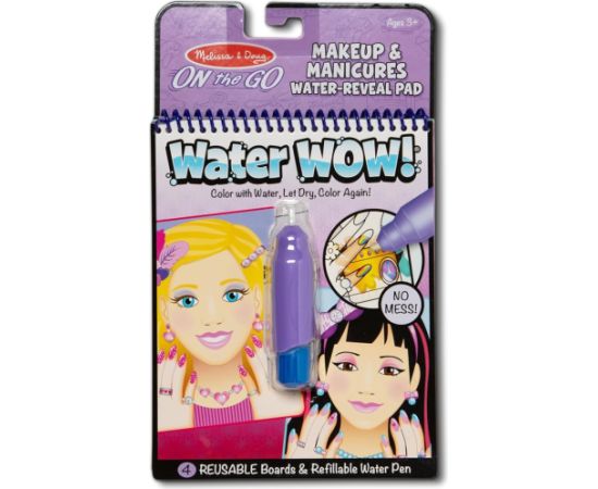 MELISSA & DOUG Water Wow! Ūdens krāsojamā grāmata – Grims un manikīrs Radošās rotaļlietas