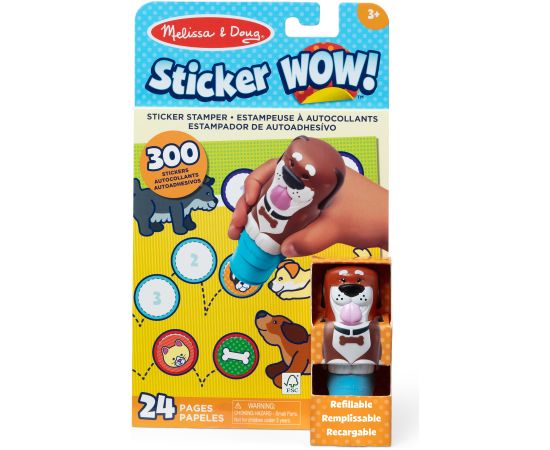 MELISSA & DOUG Uzlīmju grāmata MELISSA Sticker WOW! Aktivitāšu komplekts – Suns Radošās rotaļlietas