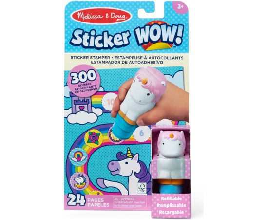 MELISSA & DOUG Sticker Wow! Aktivitāšu komplekts – Vienradzis Radošās rotaļlietas