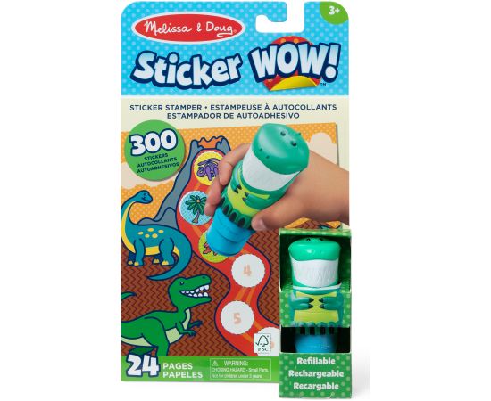 MELISSA & DOUG Uzlīmju grāmata MELISSA Sticker WOW! Aktivitāšu komplekts – Dinozauri Radošās rotaļlietas