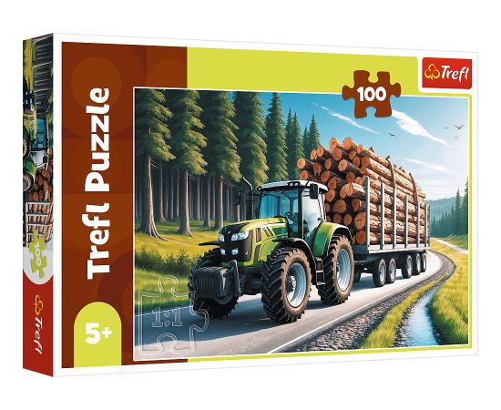 TREFL Пазл Лесной трактор, 100 шт. Пазлы