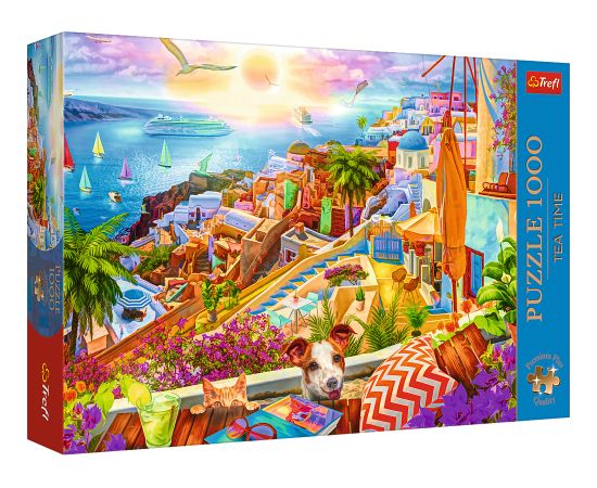 TREFL Premium Plus Пазл Санторини, Греция, 1000 шт. Пазлы