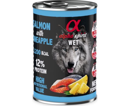 Alpha Spirit ŁOSOŚ Z ANANASEM 400g Suņu barība