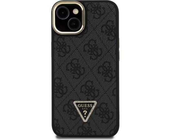 Guess PU 4G Strass Triangle Logo Stand Camera Frame MagSafe Case Защитный чехол для iPhone 13 / чёрный Чехлы - альтернативные