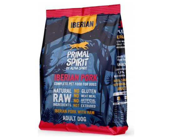 PRIMAL SPIRIT Iberian 70% Pork Ham – semi-moist dog food – 1 kg Suņu barība