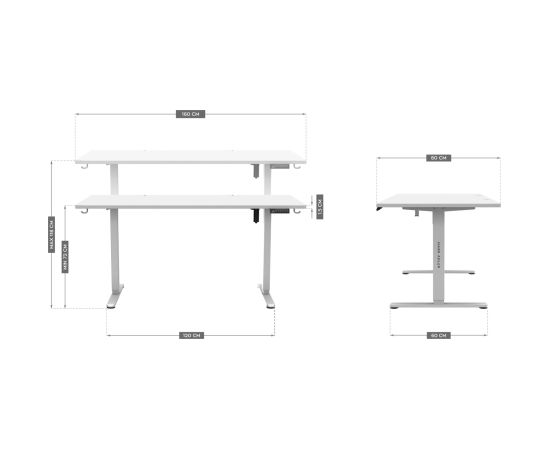 Electric desk MA-Leader 7.6 White Игровые столы