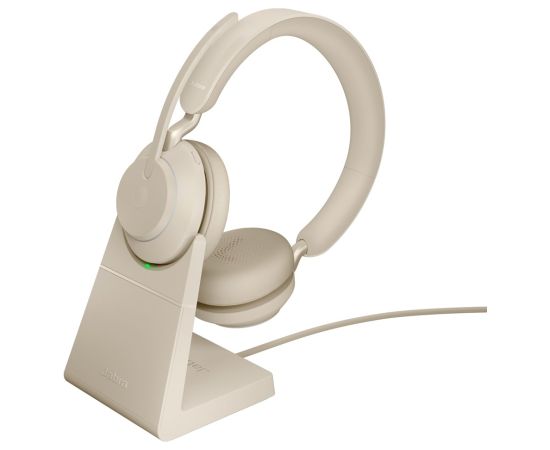 Jabra Evolve2 65 USB-C Beige UC Chrg stand Stereo Austiņas