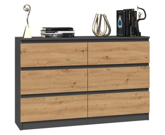 Top E Shop Topeshop M6 120 ANTRACYT/ART chest of drawers Jaunumi -Dārzam