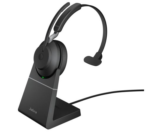 Jabra Evolve2 65 USB-C UC Chrg stand Mono - Black Austiņas