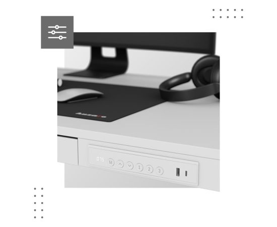 Electric desk MA-Leader 8.2 White Игровые столы