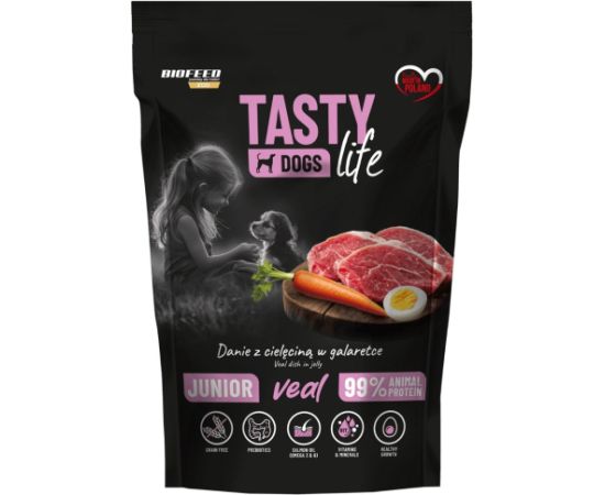 BIOFEED Tasty Dogs Life Junior Veal - wet dog food - 150g Suņu barība