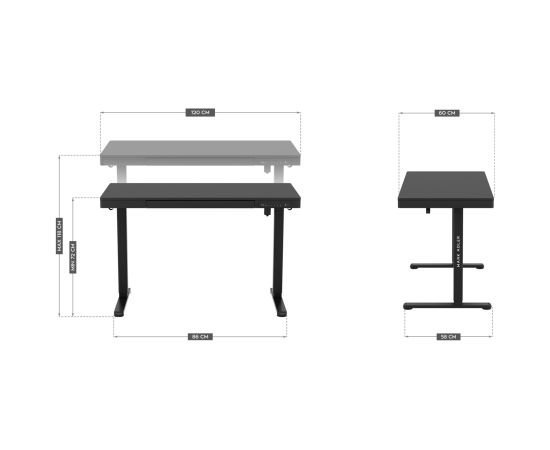 Electric desk MA-Leader 8.2 Black Gaming galdi