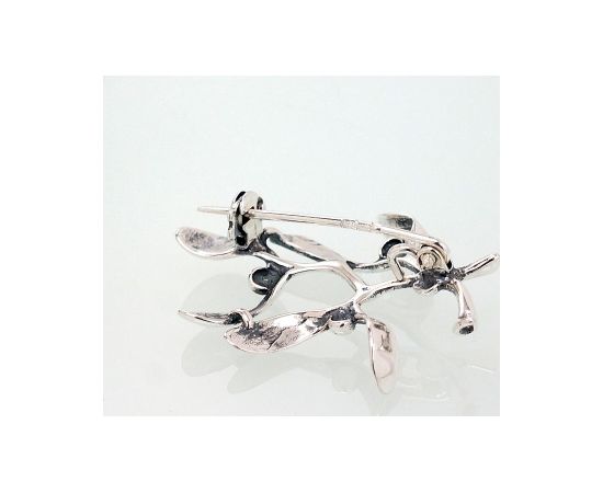 Sudraba piespraude #2920146(POx-Bk), Sudrabs 925°, oksids (pārklājums), 3.1 gr. Sudraba piespraude